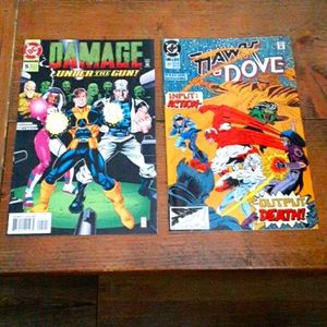 2 DC comic books - Damage / Hawk & Dove